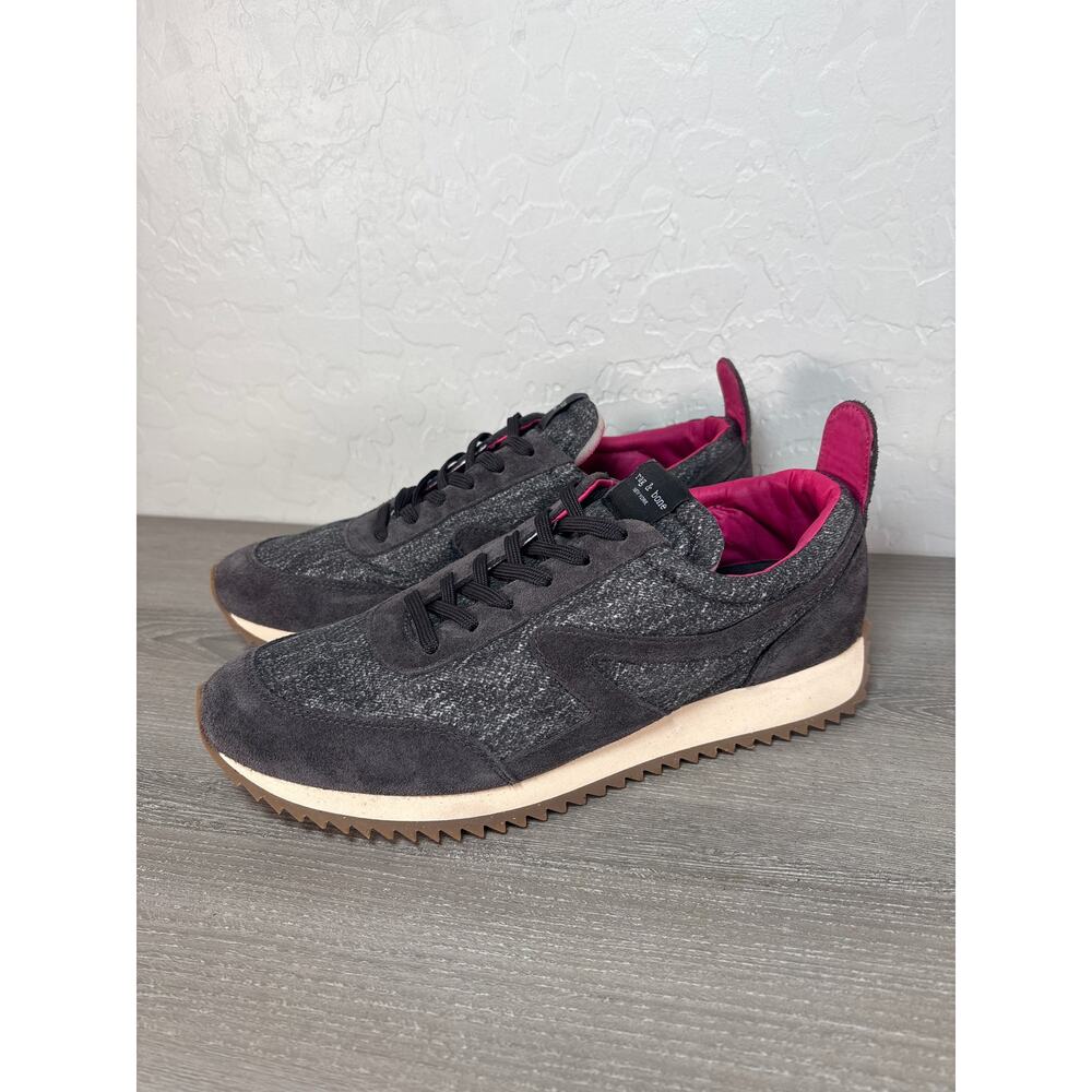 Rag & Bone Retro Runner Nord Ann Grey Denim Pink Sneakers Sz US 10, EU 40 Shoes‎